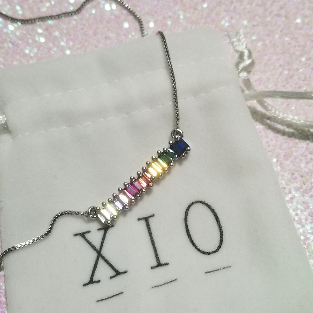 Xio by Ylette rainbow bar necklace
